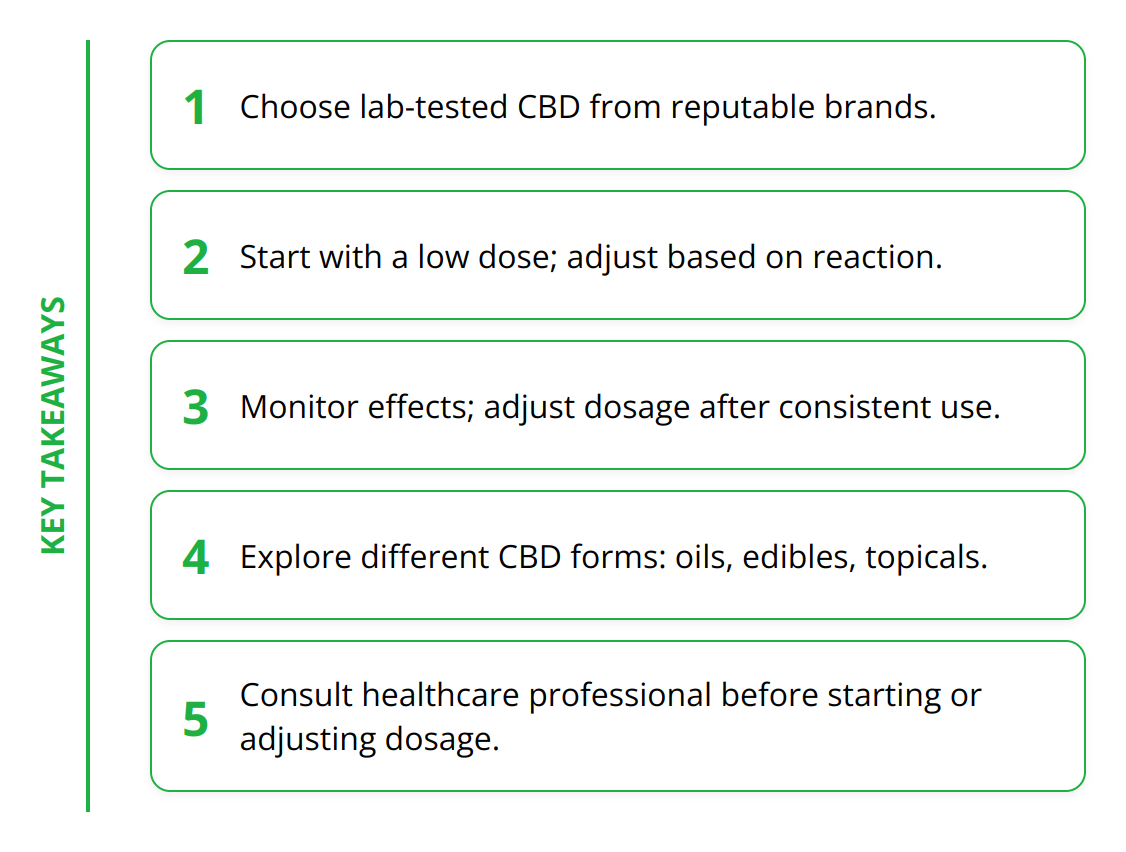 Key Takeaways - CBD Dosage Guide [Beginner's Guide]