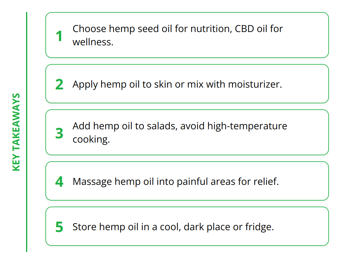 Key Takeaways - Hemp Oil Benefits: Best Practices