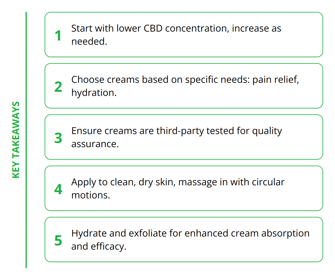Key Takeaways - CBD Topical Creams: Best Practices
